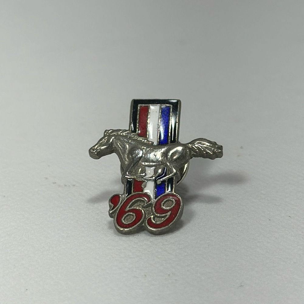 ‘69 Ford Mustang Lapel Pin/Tie tac - Red, White, & Blue Stripe